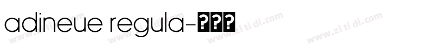 AdiNeue Regula字体转换